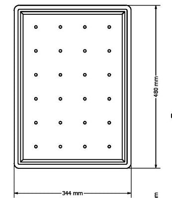 Tray 35 x 48cm - 8mm Holes